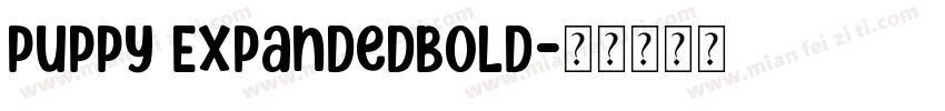 Puppy ExpandedBold字体转换